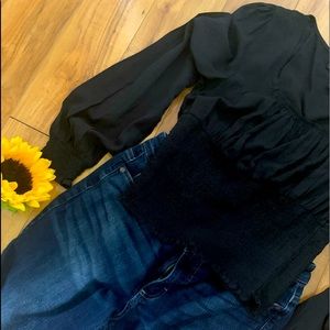 NWOT smocked long sleeved top